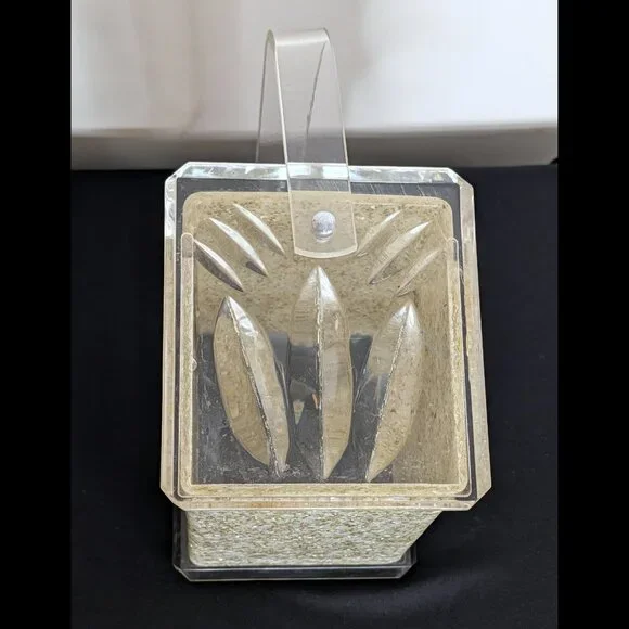 Amazing CHARLES KAHN Confetti Lucite Box Purse from the 1950s, VG-EX Cond - Picture 7 of 10